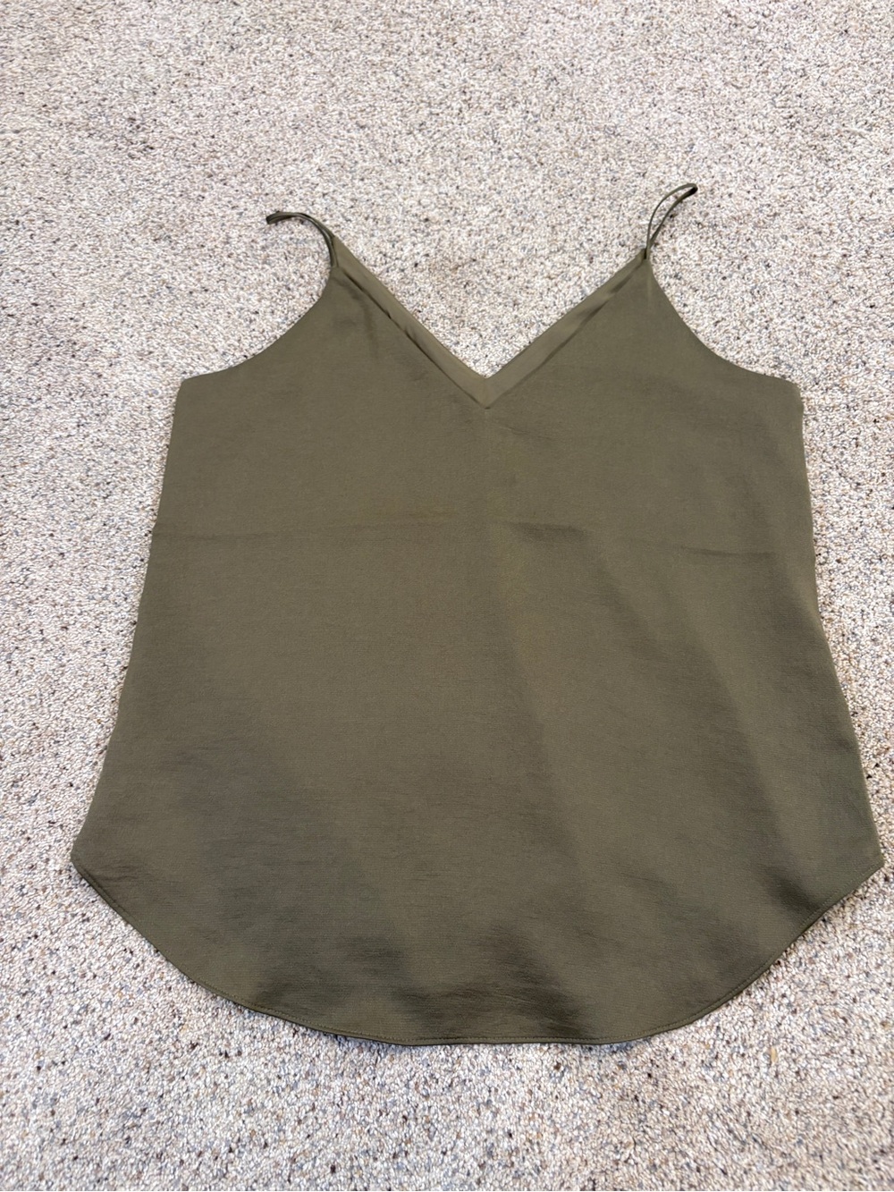 Express Olive V-Neck Cami Tank Top